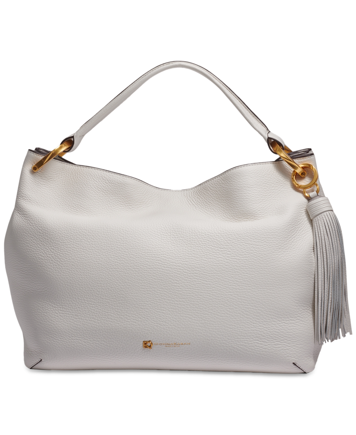 Shop Donna Karan Glenwood Leather Shoulder Bag In Brillant W