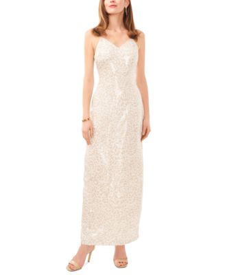 Vince Camuto - Women's Sequined Animal-Print Maxi Dress