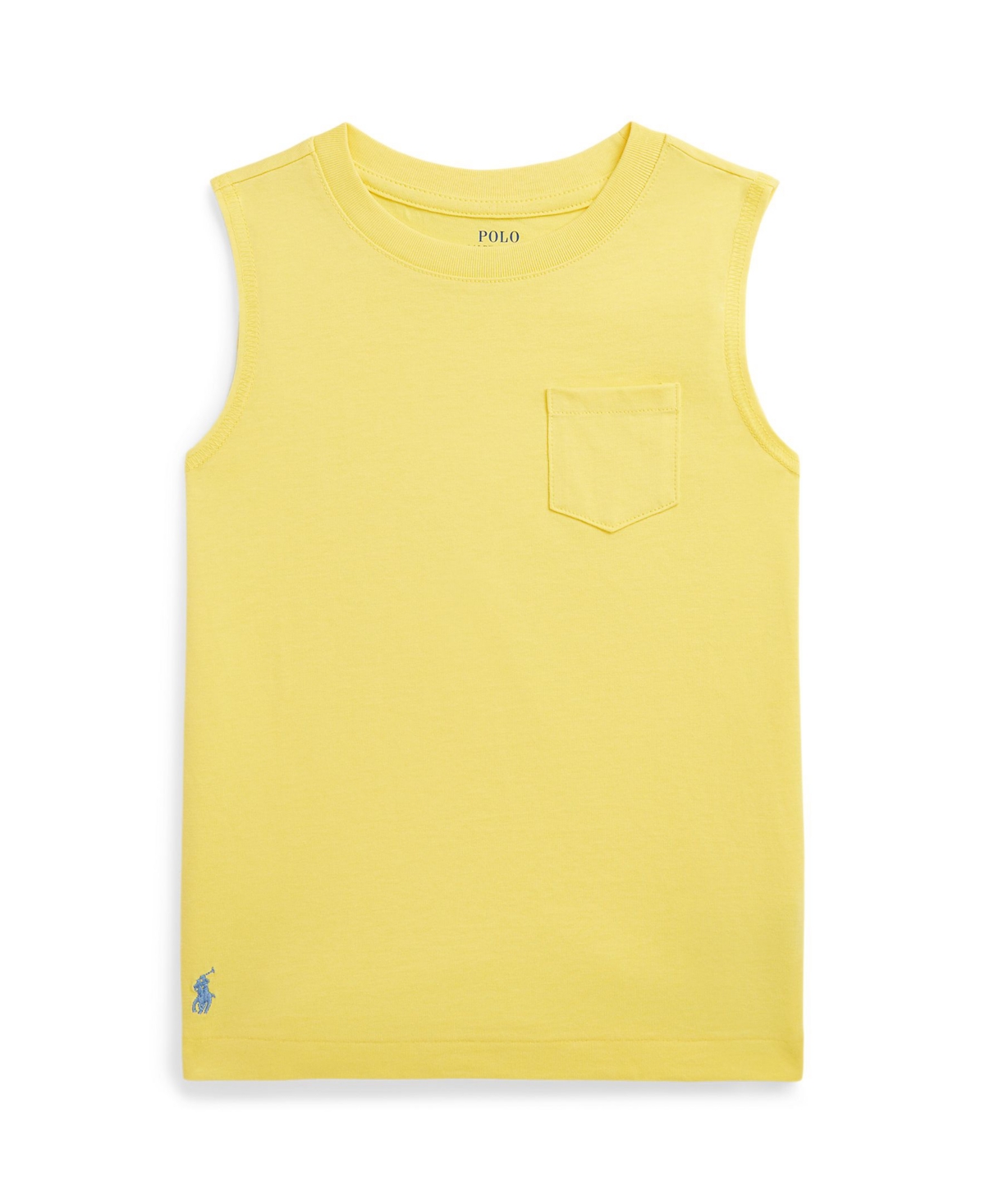 Polo Ralph Lauren Kids' Toddler And Little Boys Cotton Jersey Pocket Tank T-shirt In Oasis Yellow,c