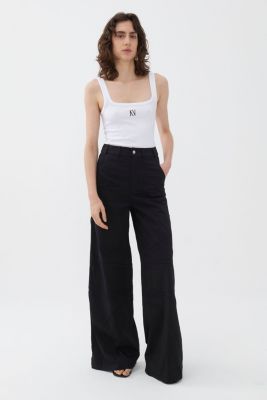 Women's Contrast Top Stitching Pants