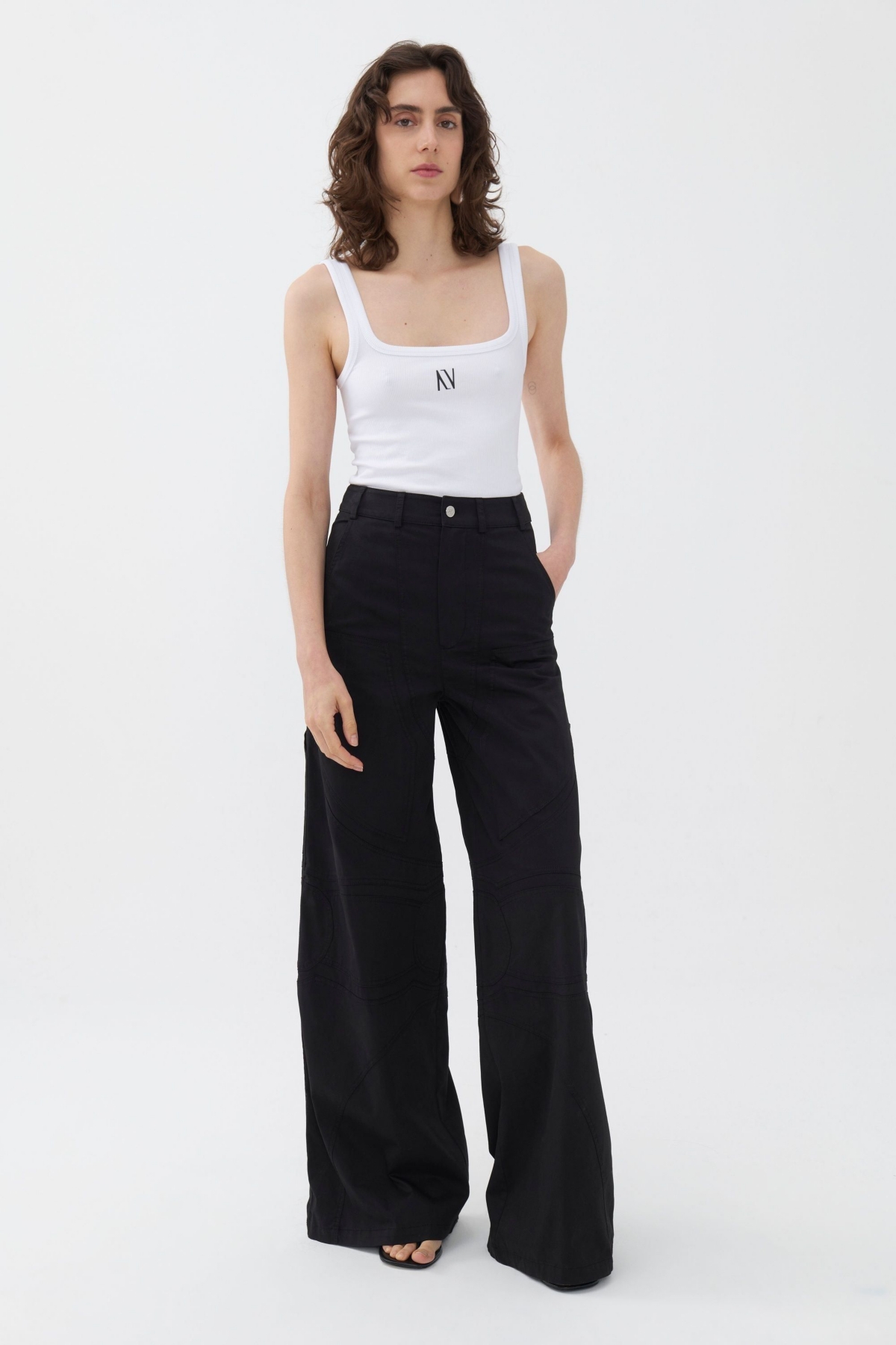Women's Contrast Top Stitching Pants