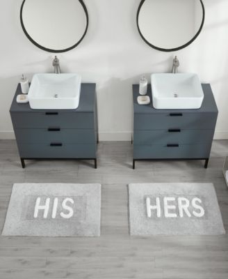 His & Hers Cotton 2-Piece Bath Rug Set