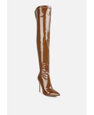 Riggle Long Patent Pu High Heel Boots