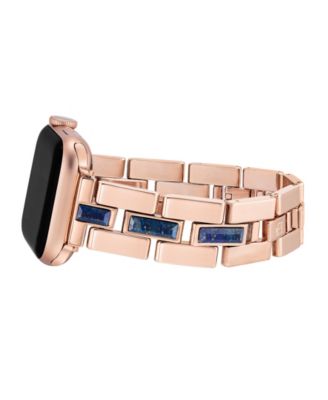 Women's Rose Gold-Tone Bracelet with Genuine Blue Lapis designed for Apple Watch&reg; 42mm (Series 1-3 only) & 44/45/46/49mm (Ultra & Ultra 2)