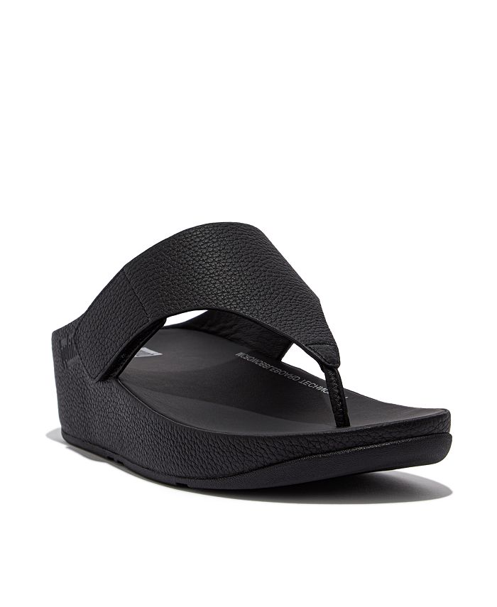 Women s Shuv Adjustable Tumbled Leather Toe Post Sandals