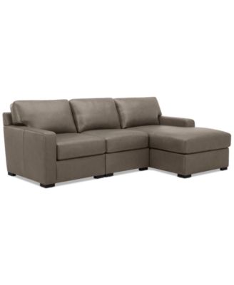 Radley 3-Pc. Leather Modular Chaise Sectional