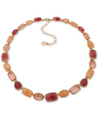 Anne Klein - Gold-Tone Crystal Stone Collar Necklace, 16" + 3" extender
