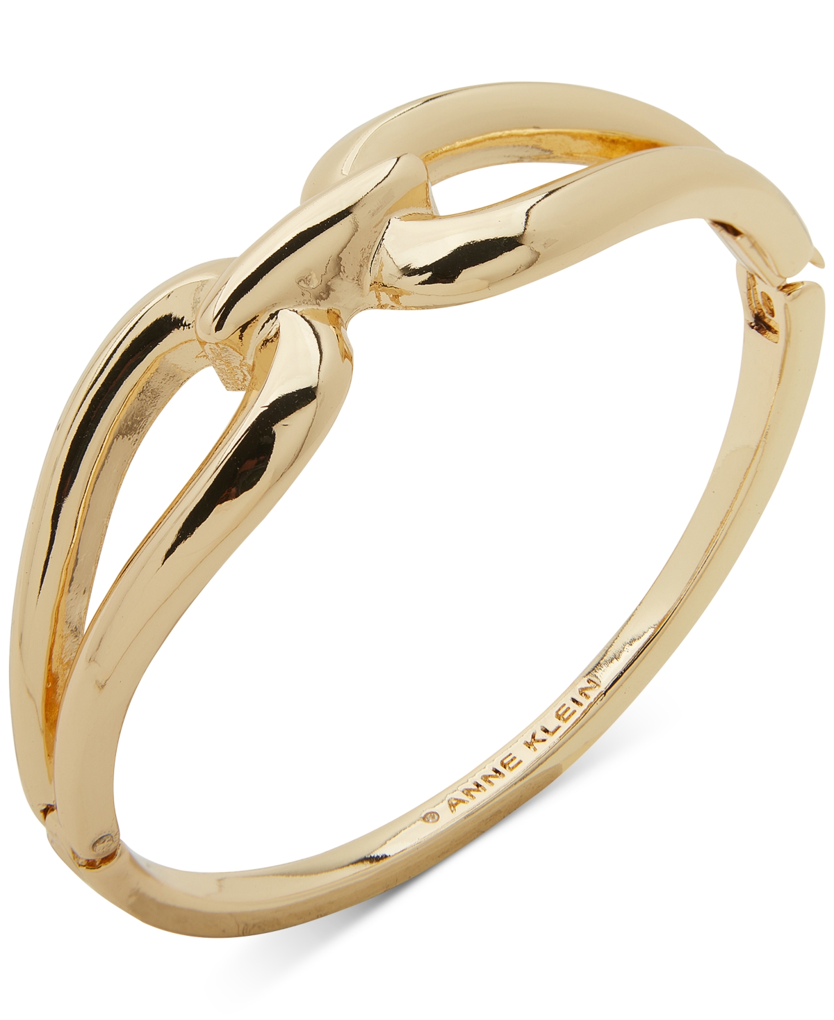 Shop Anne Klein Gold-tone Oval Link Bangle Bracelet