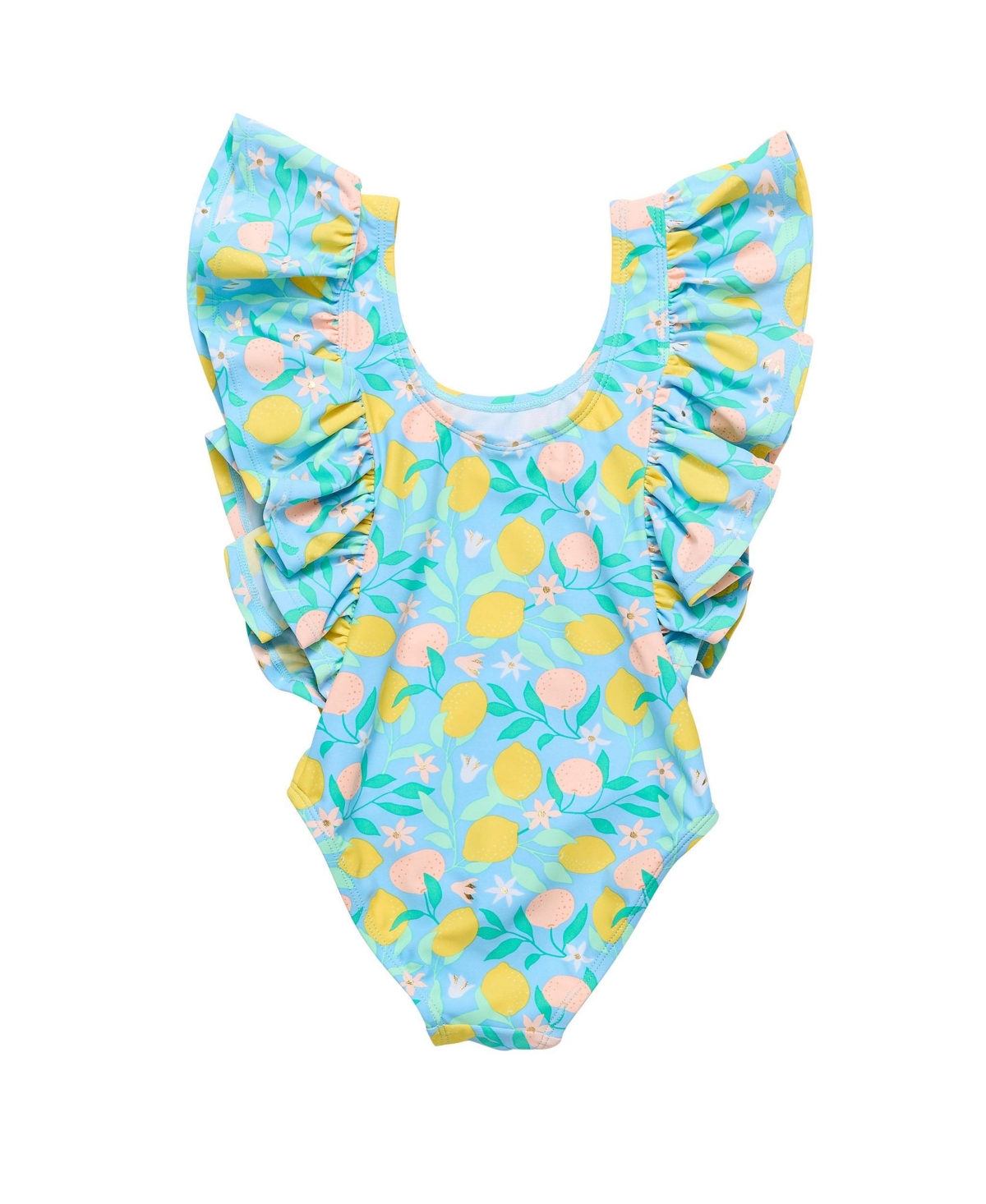 Girls Lemon Drops Wide Frill Swimsuit Infant