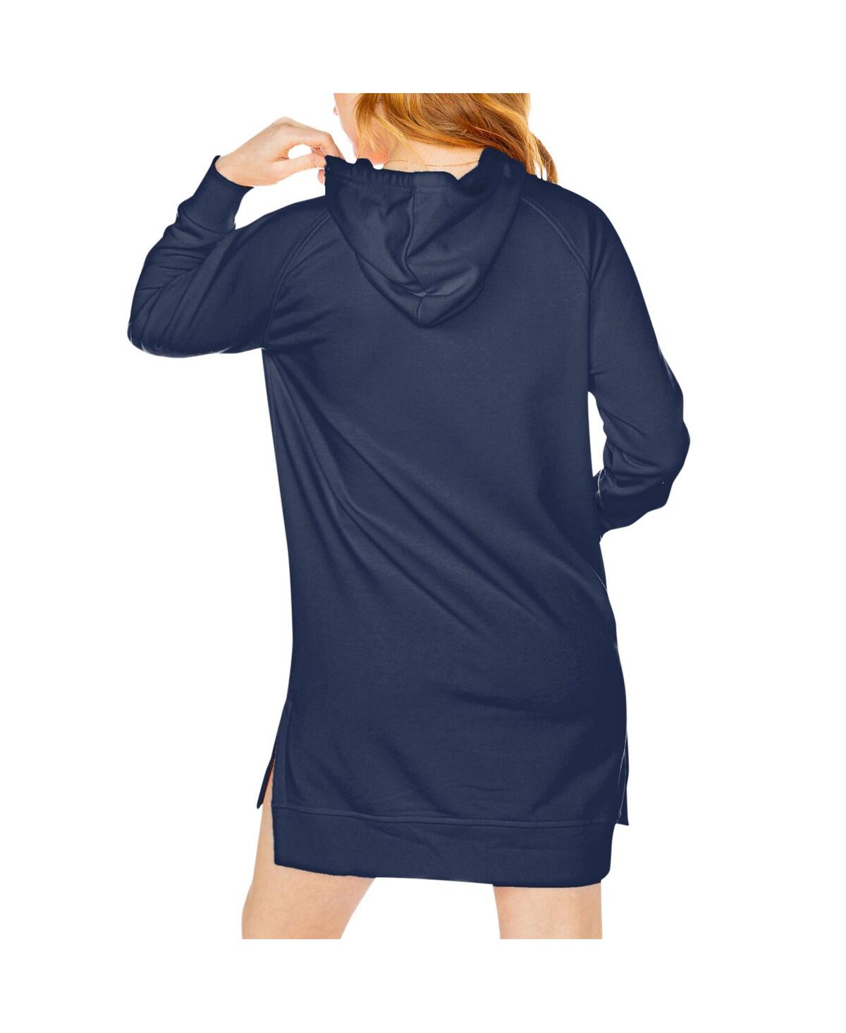 Gameday Couture Navy Auburn Tigers Take A Knee Raglan Hooded Sweatshirt Dress In Navy