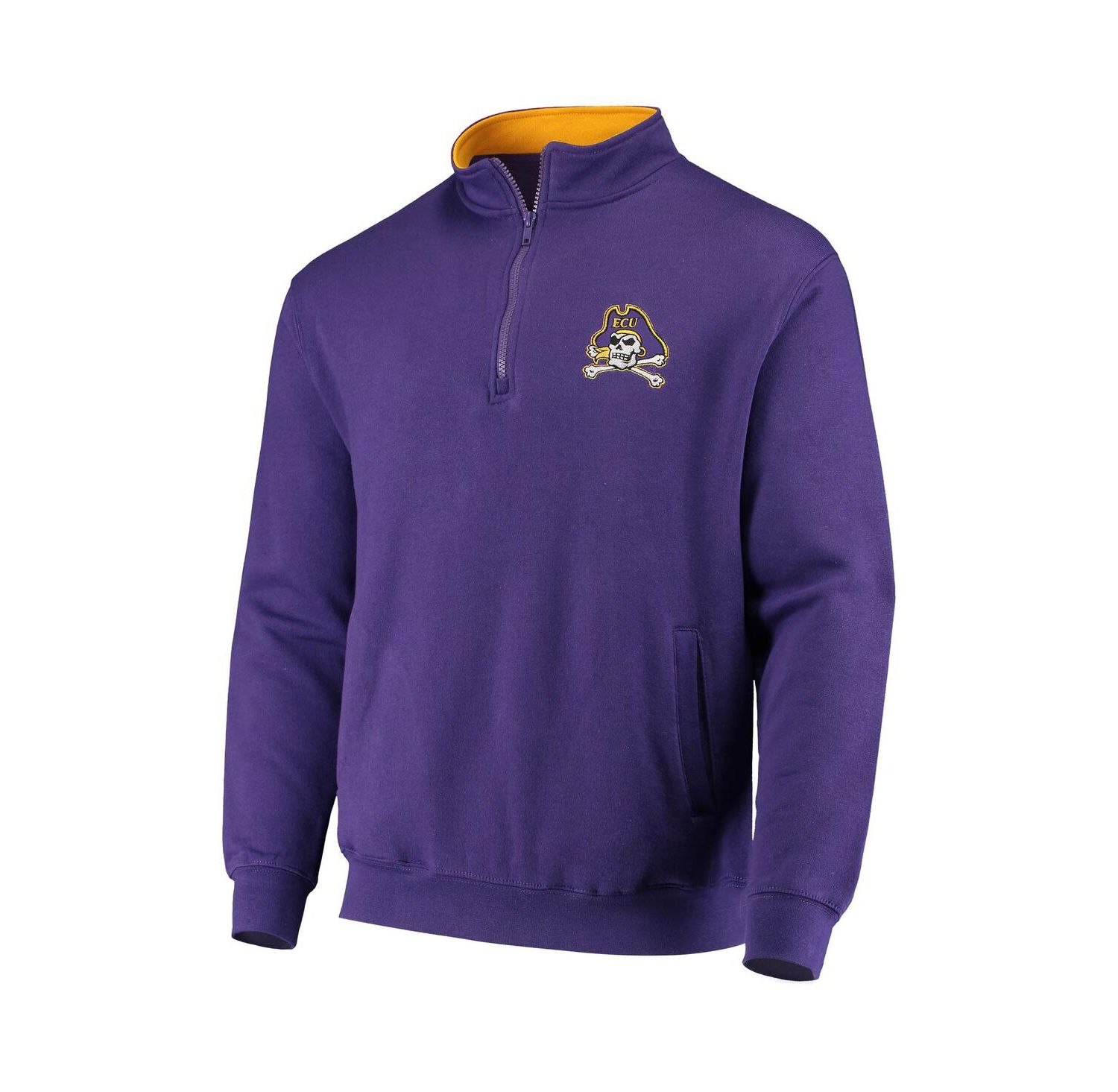 Men's Purple ECU Pirates Tortugas Logo Quarter-Zip Jacket