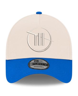 Men's Cream, Blue Trackhouse Racing 9FORTY A-Frame Adjustable Hat
