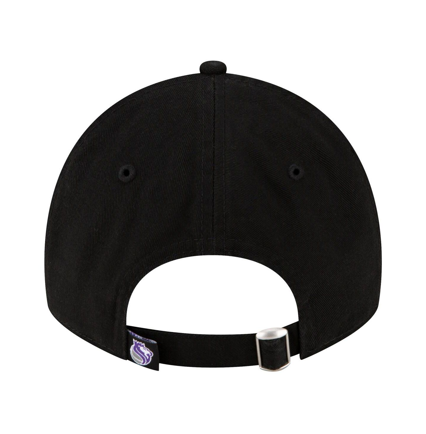 Мужская кепка New Era Black Sacramento Kings Team 2.0 9TWENTY Adjustable Hat — фото 2