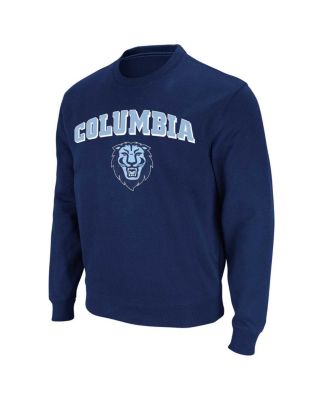Men's Navy Columbia University Arch & Logo Pullover Sweatshirt