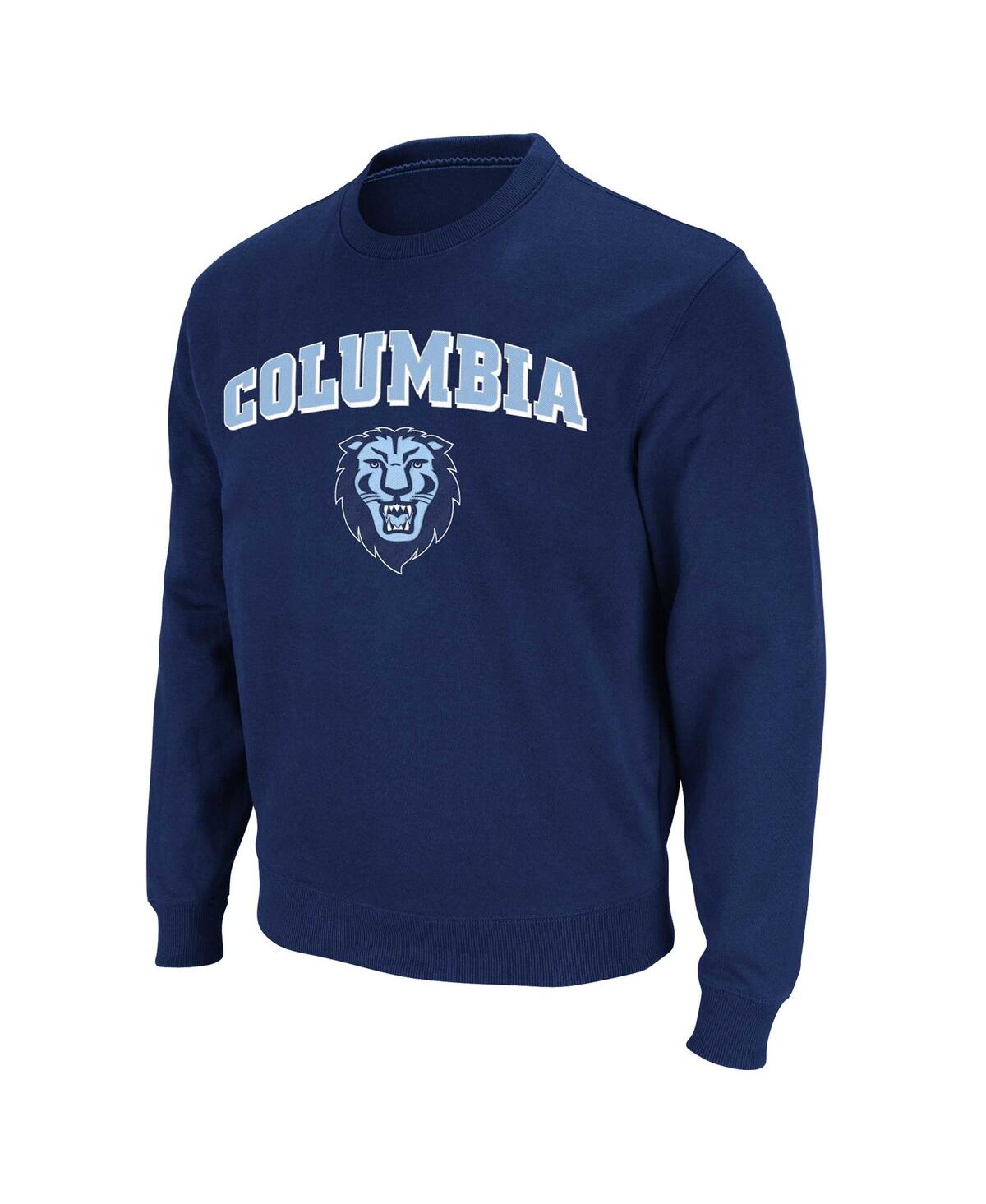 Shop Colosseum Men's  Navy Columbia University Arch & Logo Pullover Sweatshirt