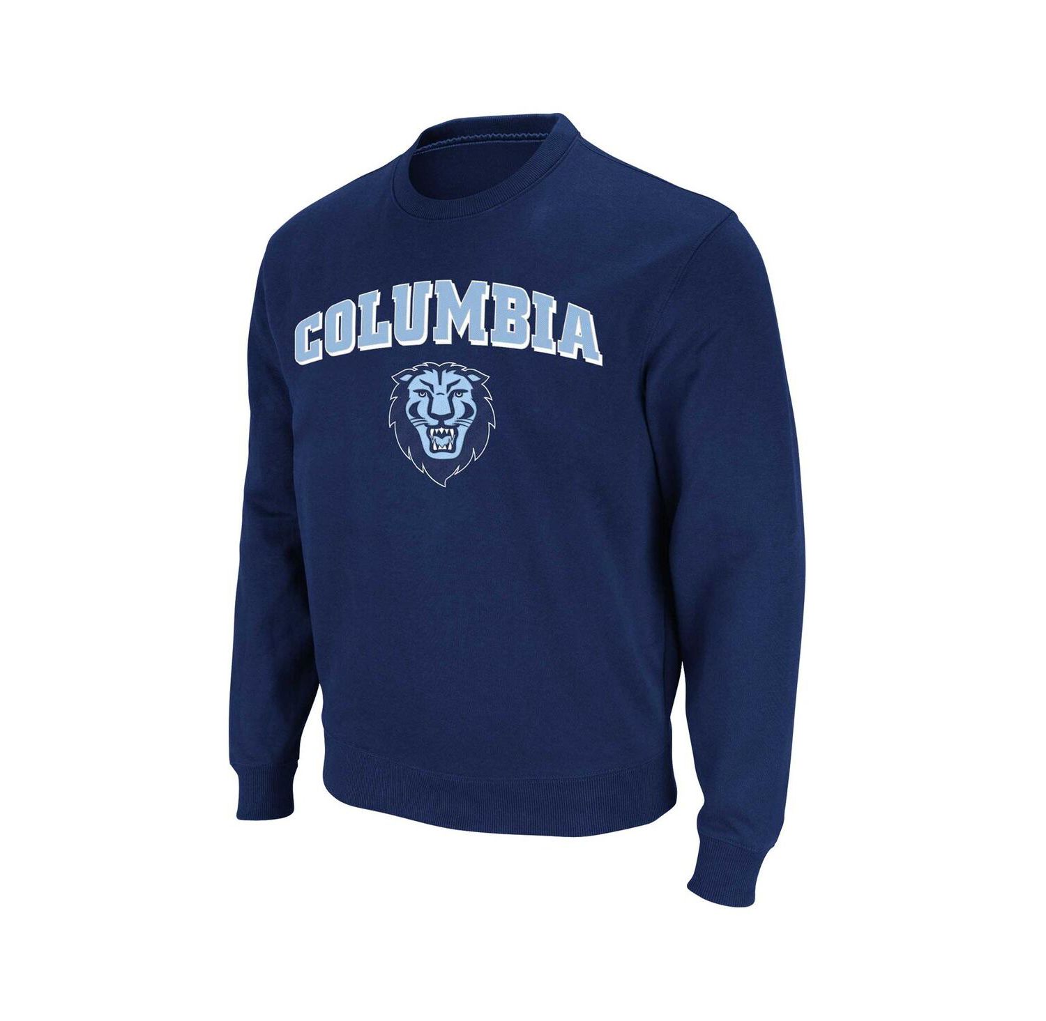 Men's Navy Columbia University Arch & Logo Pullover Sweatshirt