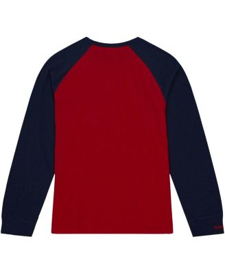 Men's Red Ole Miss Rebels Legendary Slub Raglan Long Sleeve T-shirt