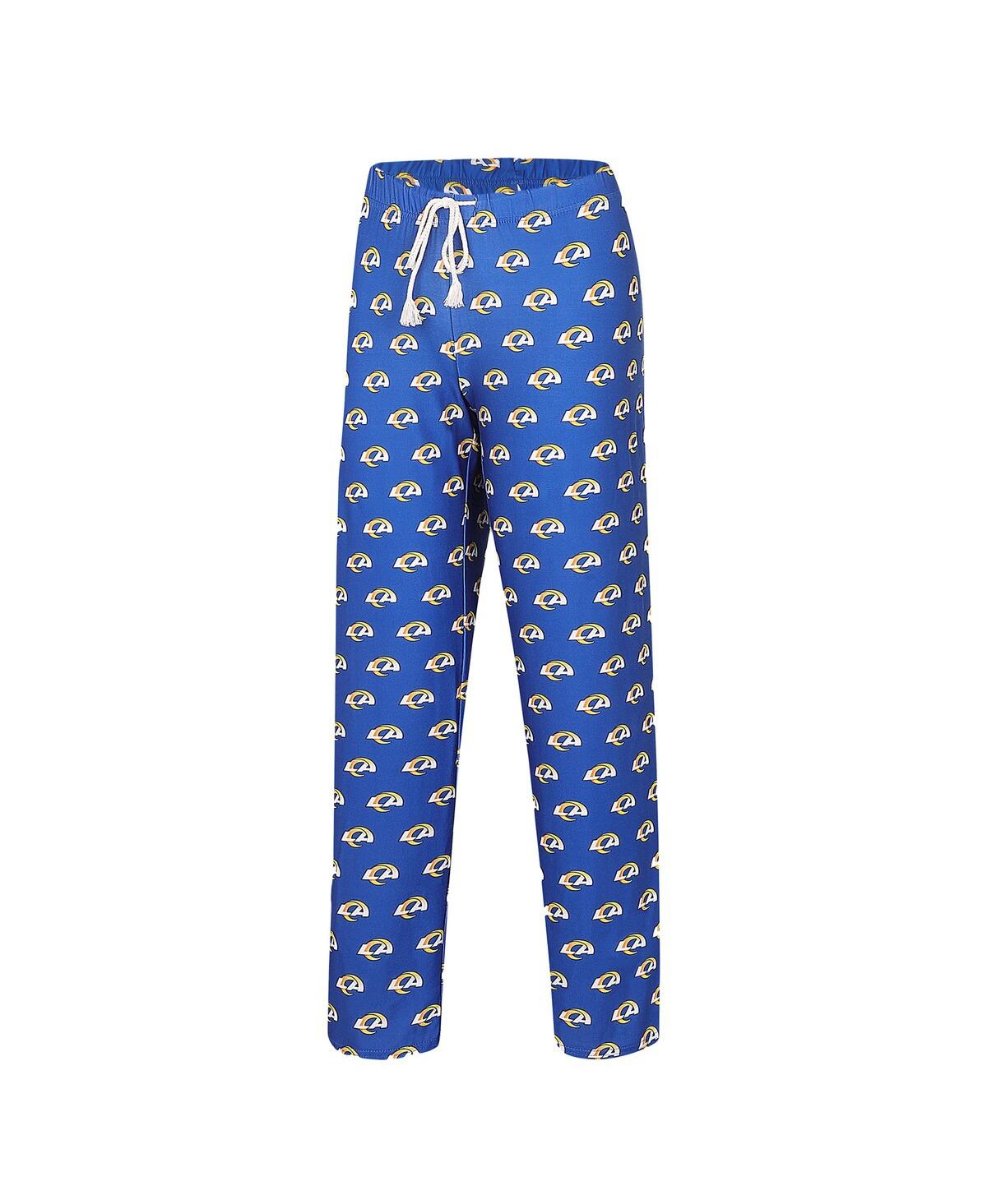 Concepts Sport Royal Los Angeles Rams Gauge Allover Print Sleep Pants In Royal