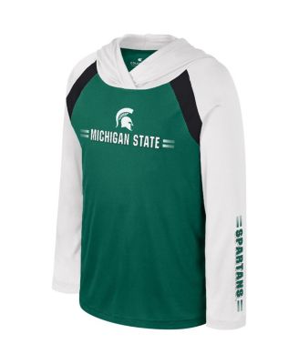 Big Boys Green Michigan State Spartans Eddie Multi-Hit Raglan Long Sleeve Hoodie T-shirt