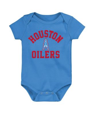 Baby Boys and Girls Navy, Light Blue, Heather Gray Tennessee Titans Three-Pack Eat, Sleep and Drool Retro Bodysuit Set