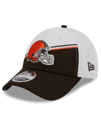 Men's White, Brown Cleveland Browns 2023 Sideline 9FORTY Adjustable Hat