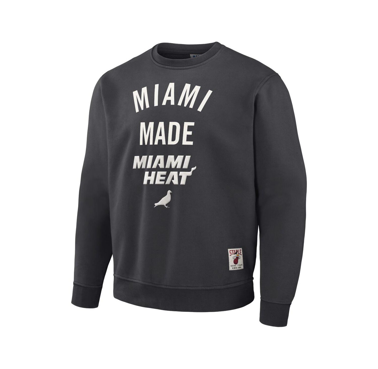 Men's NBA x Anthracite Miami Heat Plush Pullover Sweatshirt
