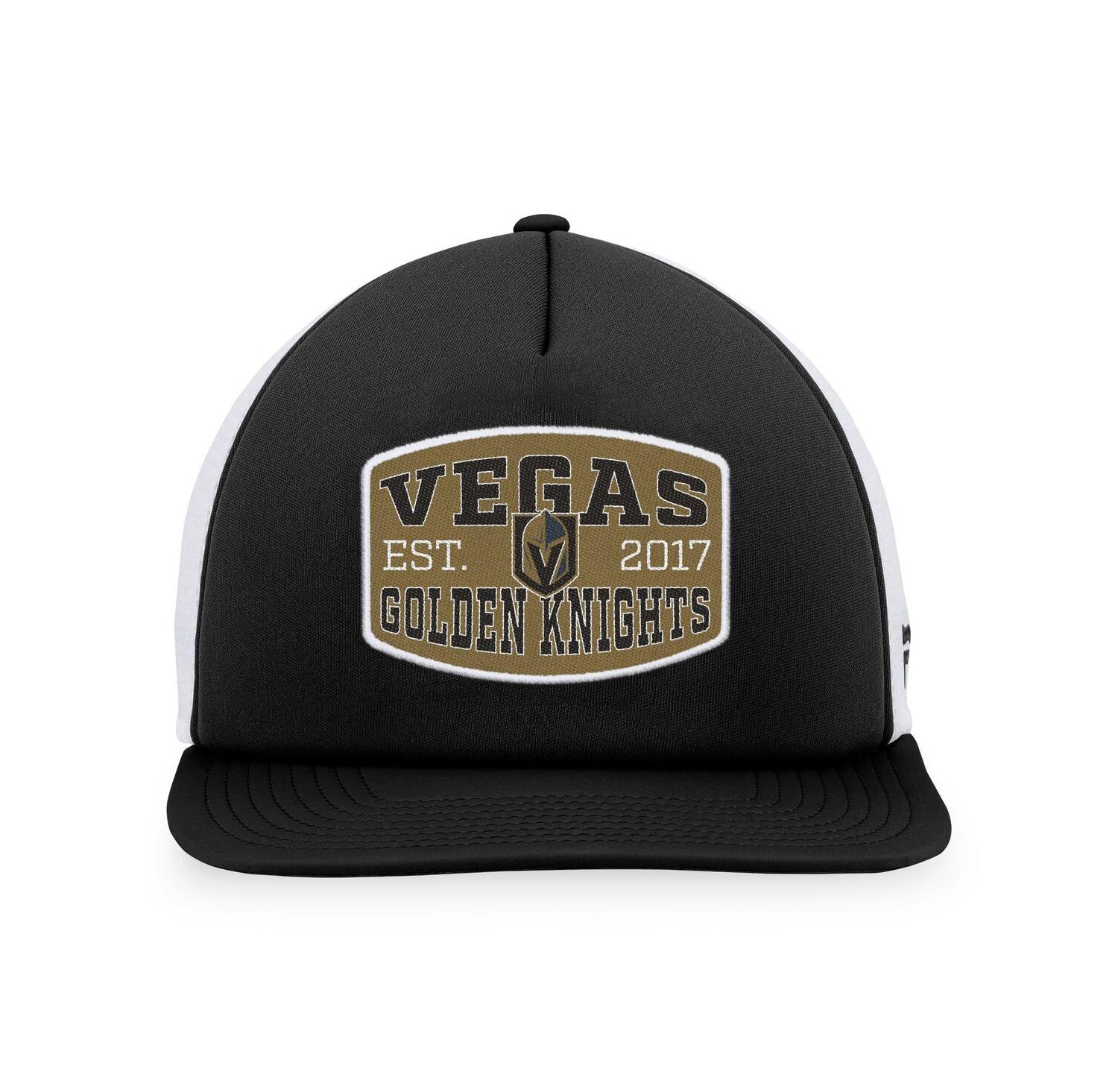 Men's Black, White Vegas Golden Knights Foam Front Patch Trucker Snapback Hat