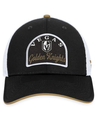 Men's Black, White Vegas Golden Knights Fundamental Adjustable Hat