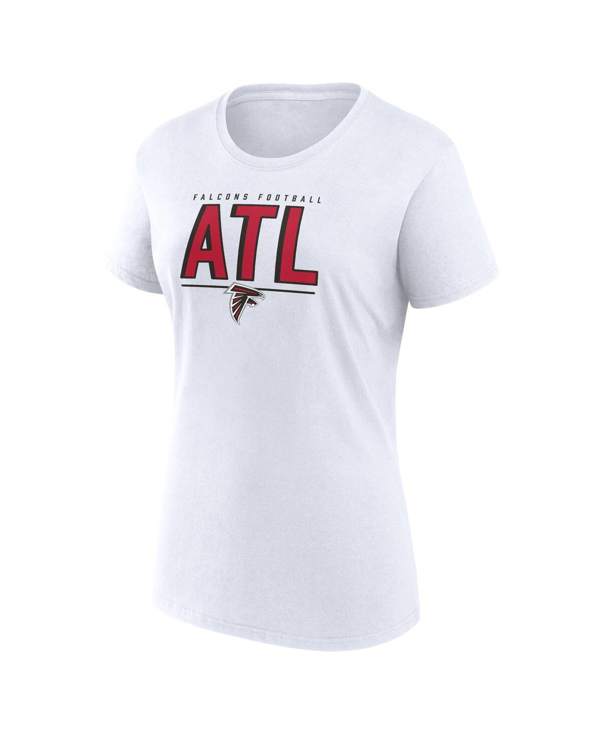 Shop Fanatics Women's  Black, White Atlanta Falcons Two-pack Combo Cheerleaderâ T-shirt Set In Black,white