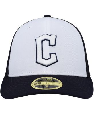Men's White, Navy Cleveland Guardians 2023 On-Field Batting Practice Low Profile 59FIFTY Fitted Hat