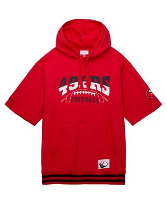 Men's Scarlet San Francisco 49ers Pre-Game Short Sleeve Pullover Hoodie