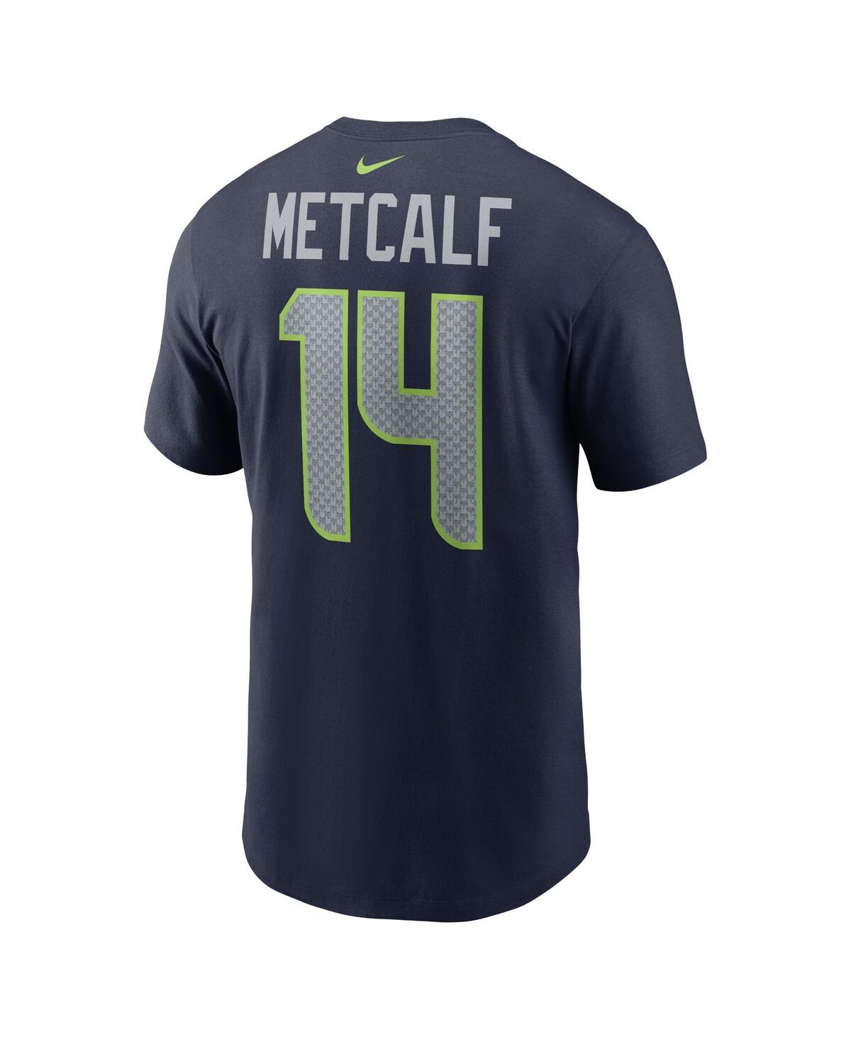 Nike Men's Dk Metcalf Navy Seattle Seahawks Player Name Number Long Sleeve T-shirt In Navy