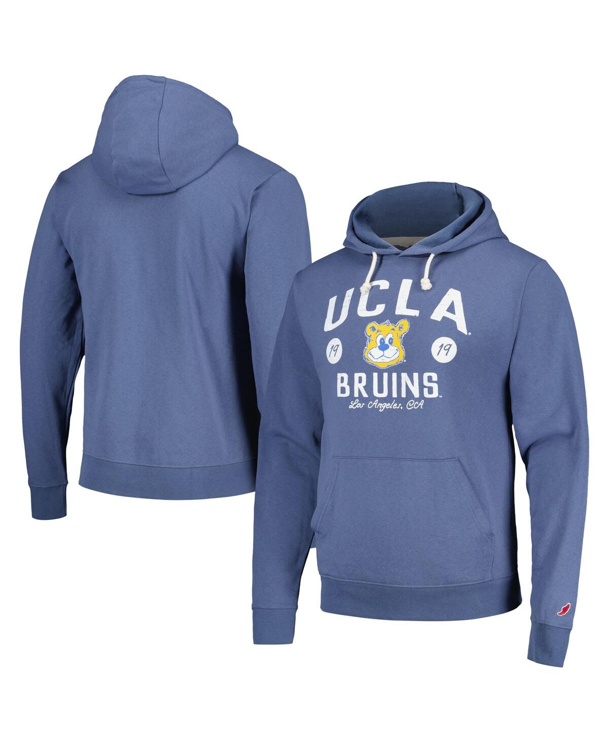 Men's League Collegiate Wear Blue Distressed Ucla Bruins Bendy Arch Essential Pullover Hoodie - Blue