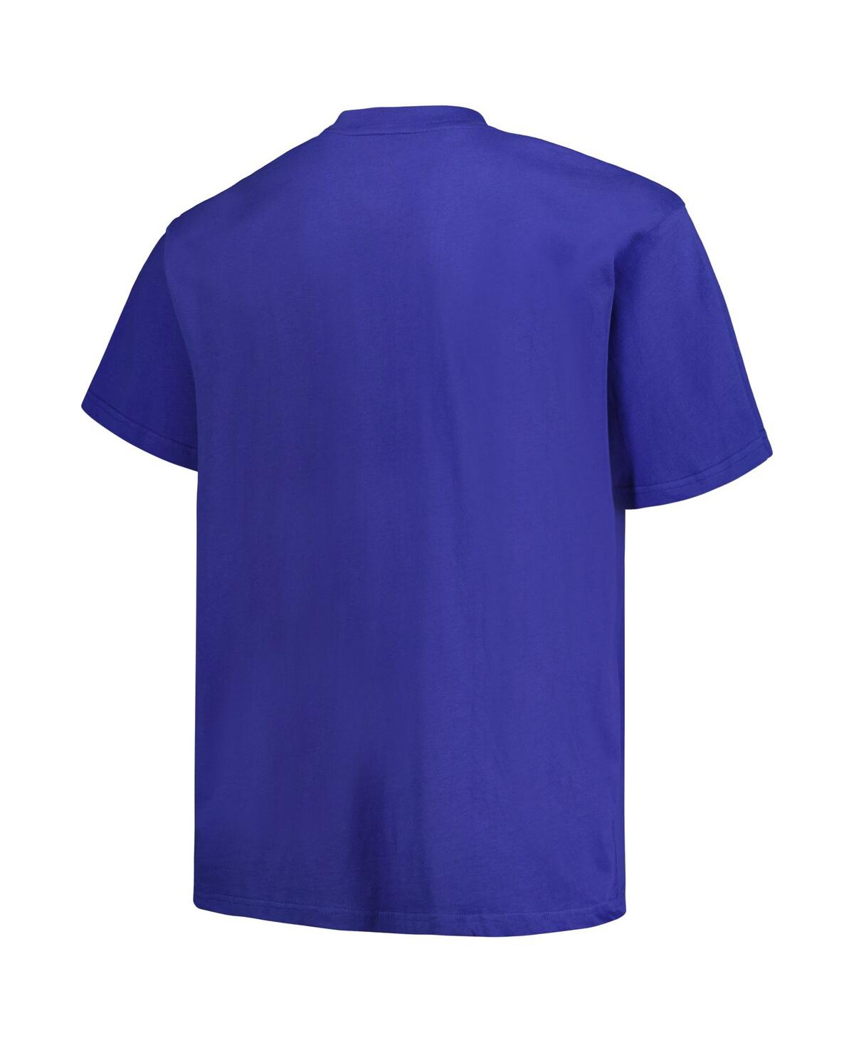 Fanatics Men's  Royal, Gold Golden State Warriors Big And Tall Short Sleeve And Long Sleeve T-shirt S In Royal,gold