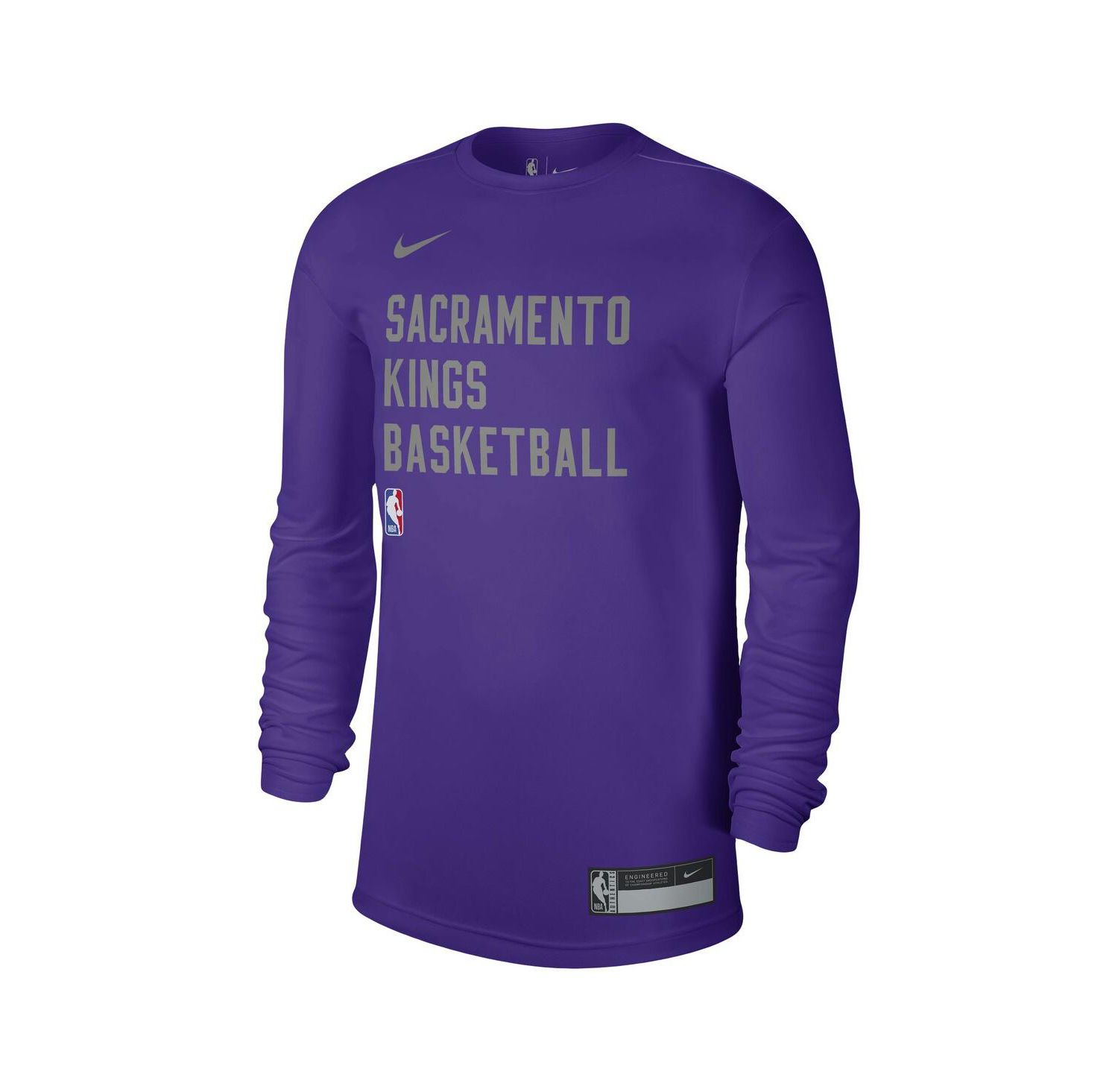Men's and Women's Purple Sacramento Kings 2023/24 Legend On-Court Practice Long Sleeve T-shirt