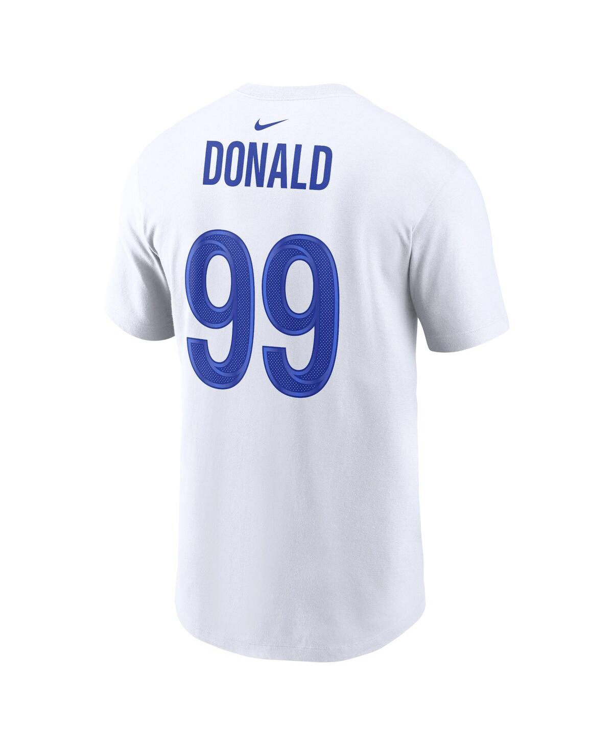 Men's Nike Aaron DonaldLos Angeles Rams Super Bowl Lvi Bound Name and Number T-shirt - White