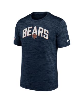 Men's Navy Chicago Bears Sideline Velocity Athletic Stack Performance T-shirt