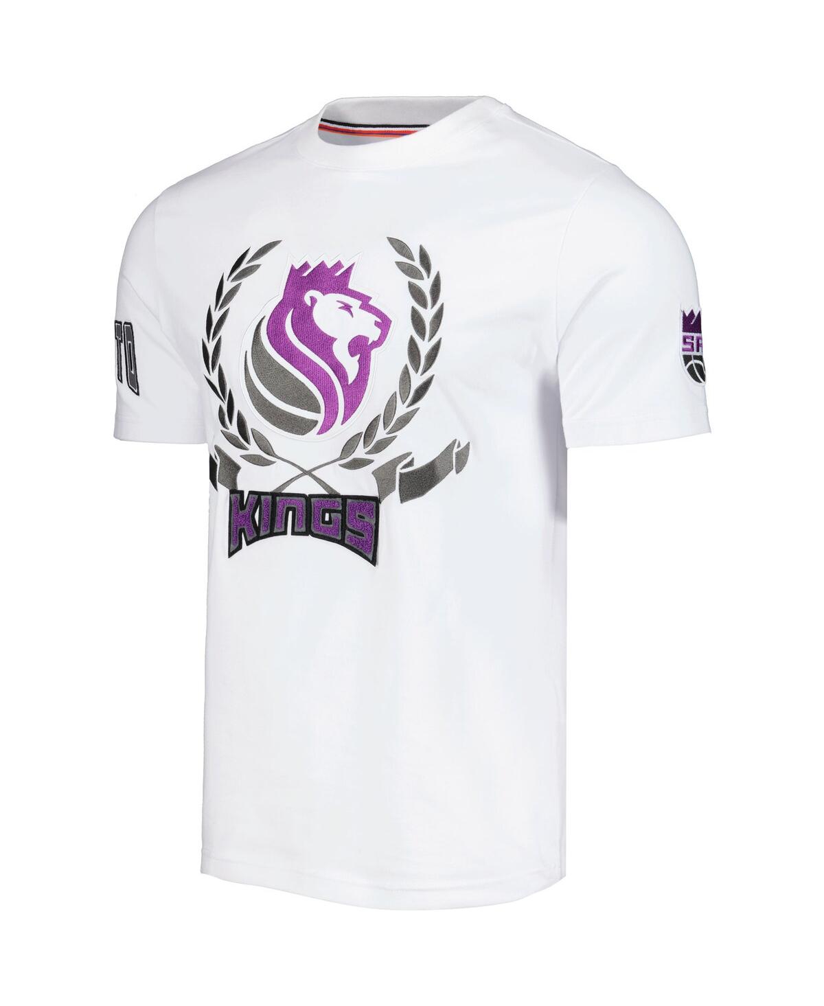 Shop Fisll Men's And Women's  White Sacramento Kings Heritage Crest T-shirt