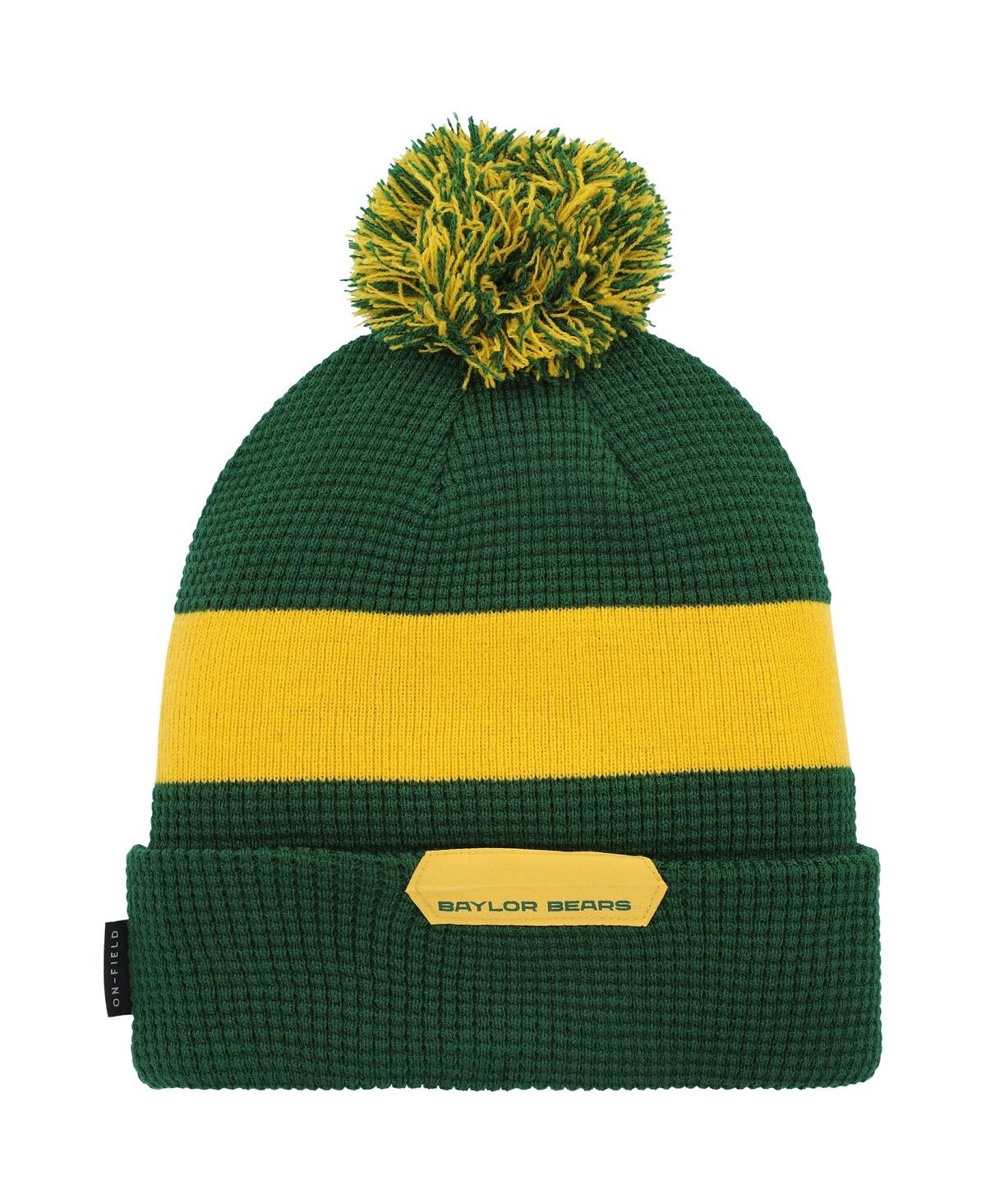 Men's NikeBaylor Bears Sideline Team Cuffed Knit Hat with Pom - Green