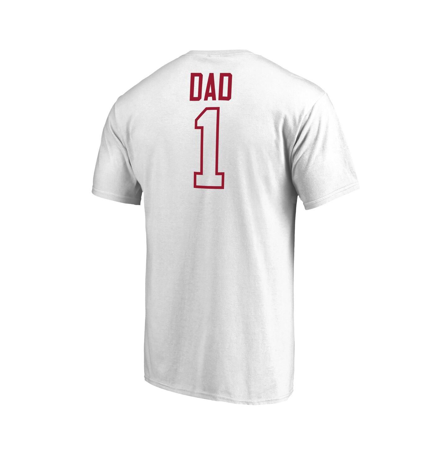 Мужская футболка Fanatics White Alabama Crimson Tide #1 Dad — фото 2