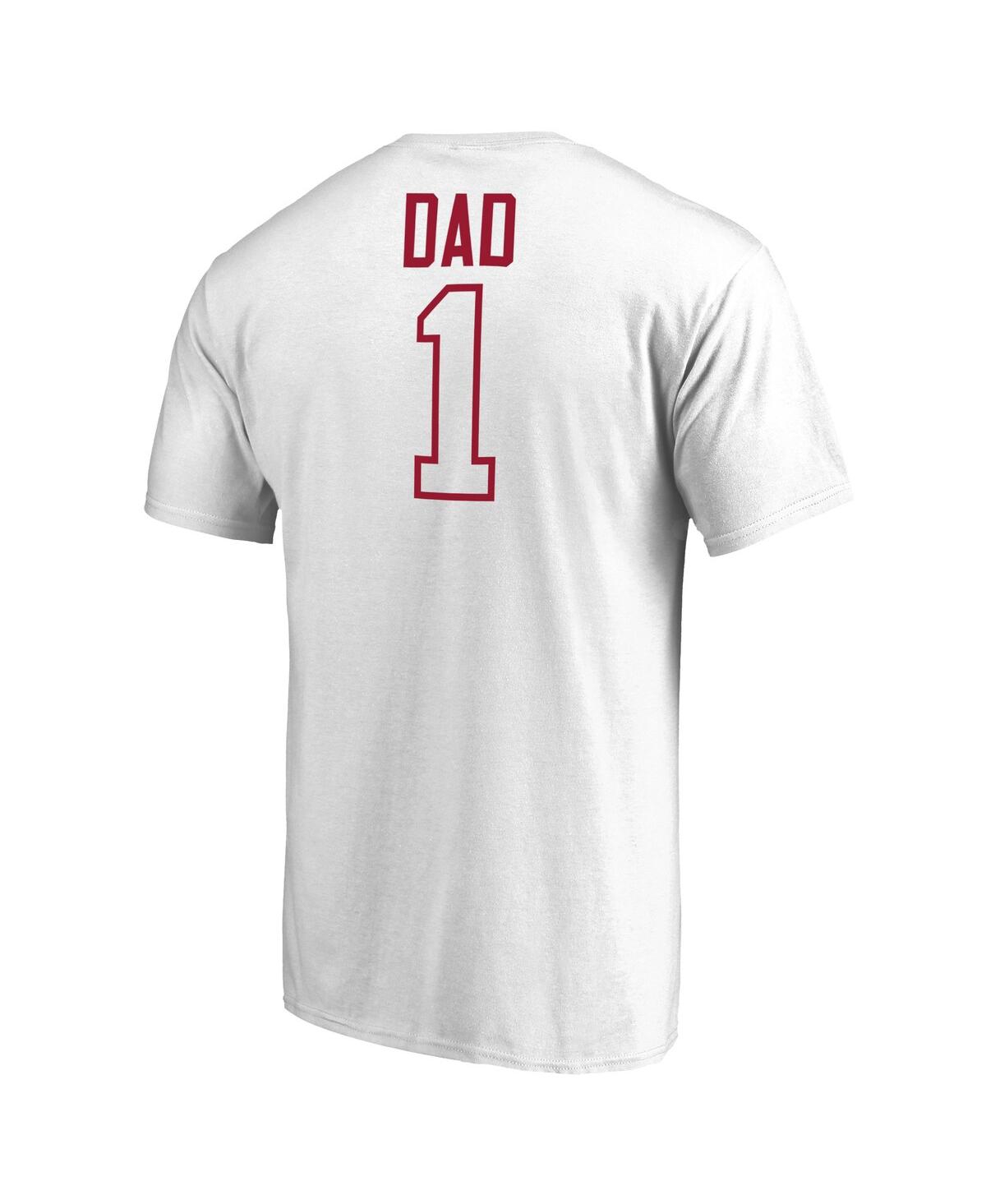 Fanatics Men's  White Alabama Crimson Tide #1 Dad T-shirt In White