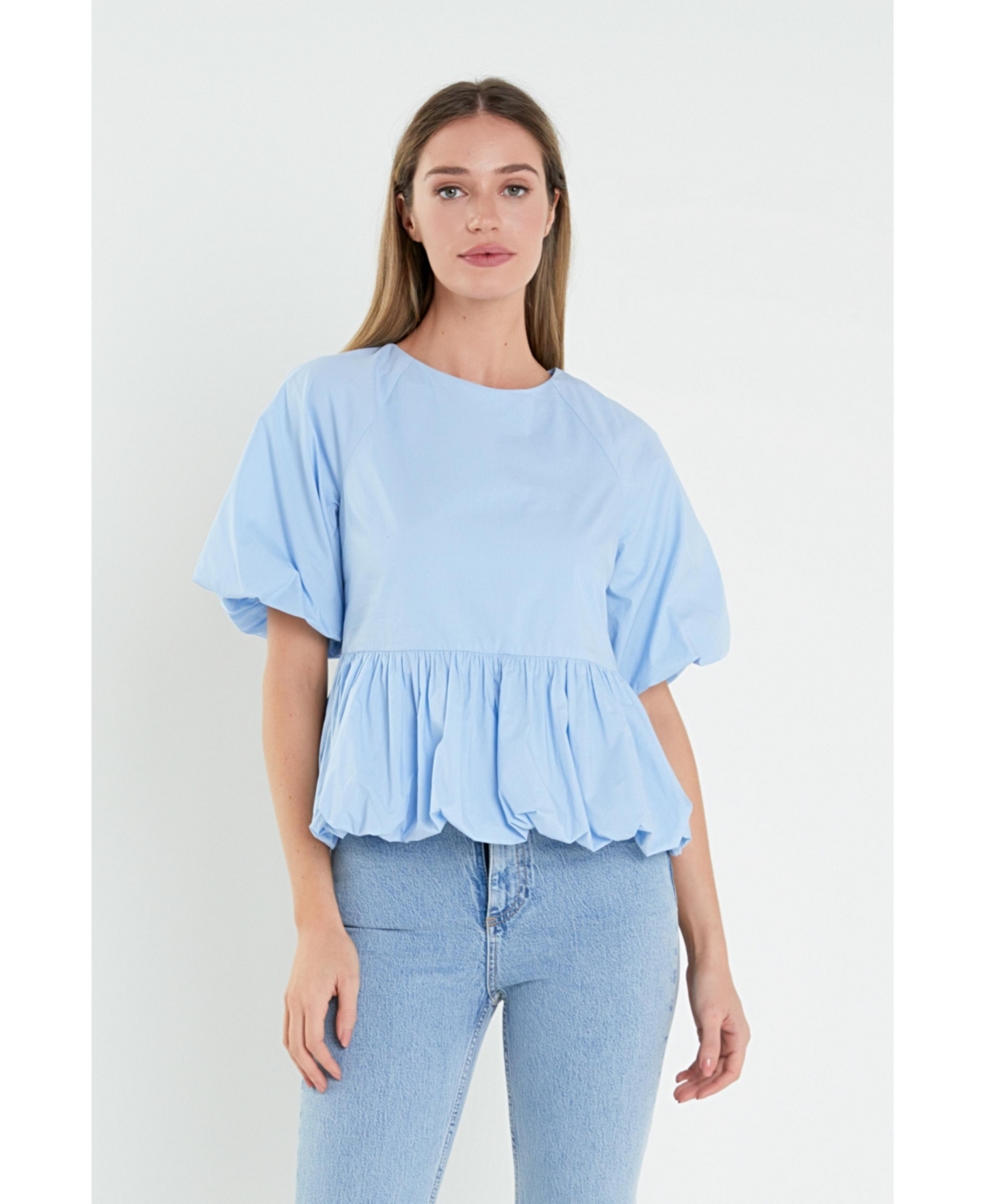 Women's Balloon Poplin Top