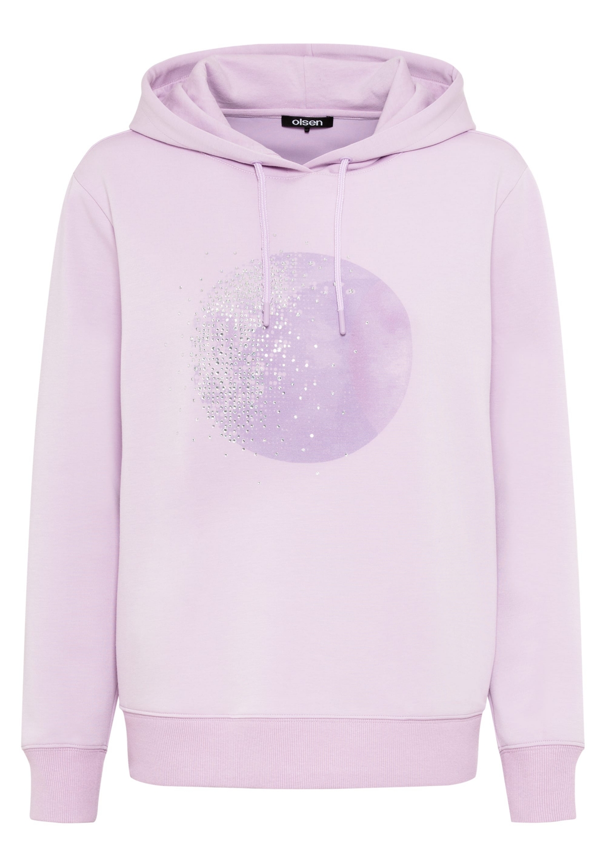 Olsen Long Sleeve Scuba Jersey Embellished Hoodie