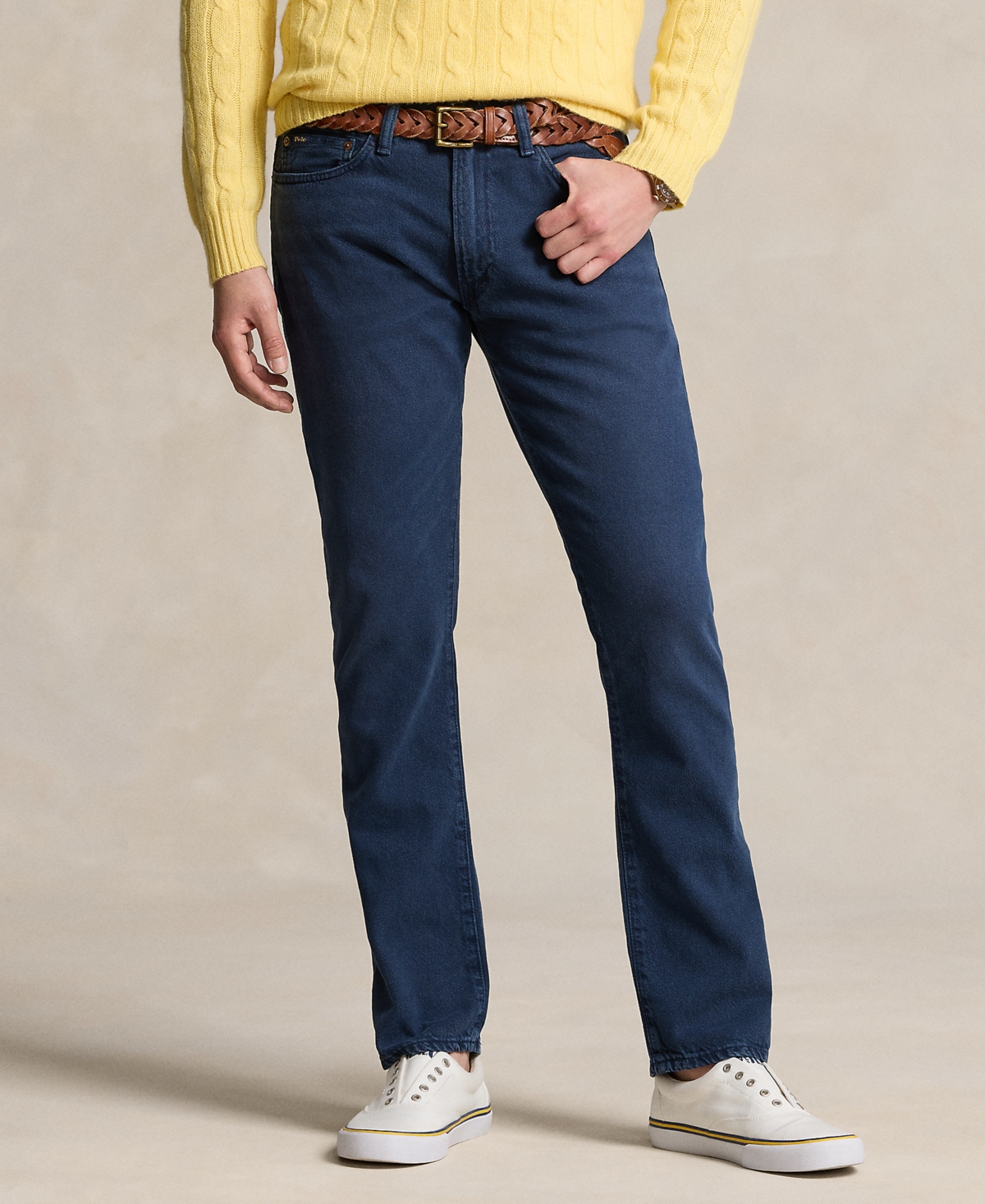 Polo Ralph Lauren Men's Varick Slim Straight Garment-dyed Jeans In Newport Navy
