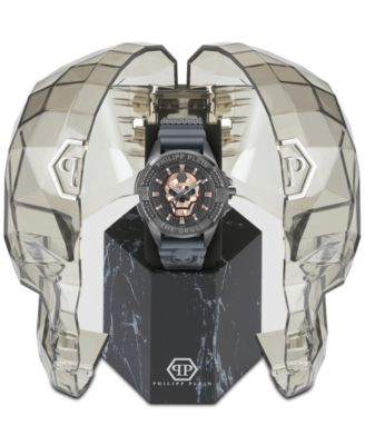Men's The Skull Gray Silicone Strap Watch 44mm