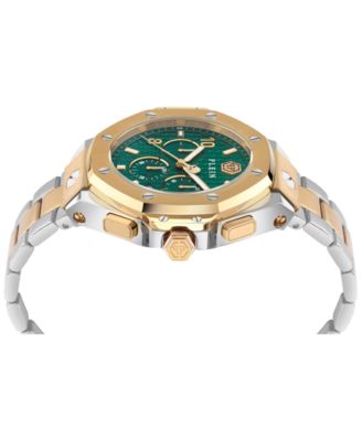 Men's Chronograph Two-Tone Stainless Steel Bracelet Watch 46mm