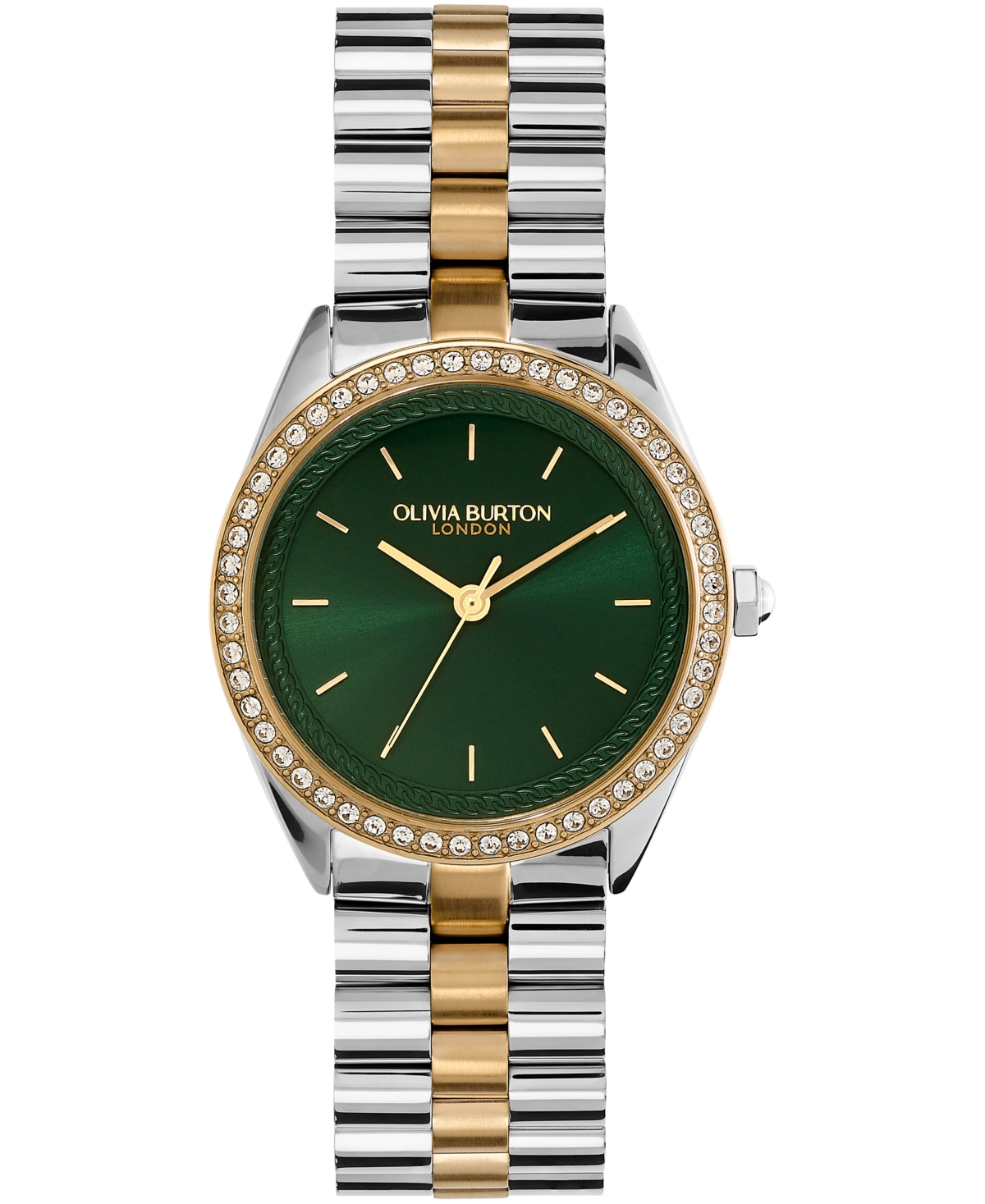 Women's Bejeweled Two-Tone Stainless Steel Watch 34mm - Two-Tone