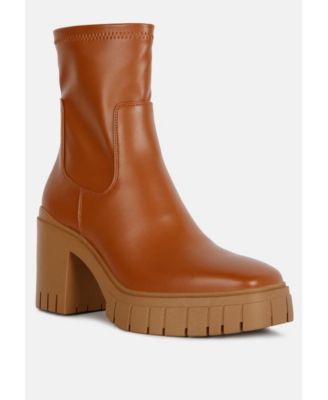 kokum faux leather platform boots