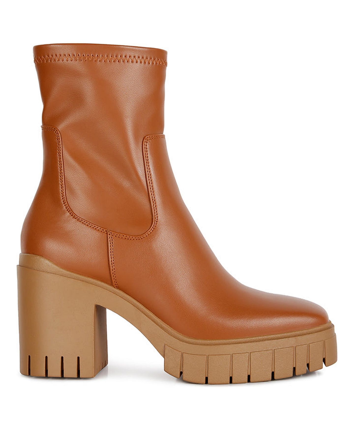 Женские ботинки London Rag Kokum Faux Leather Platform Ankle, цвет: Бежевый / Хаки — фото 3