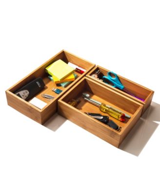 10-Piece Bamboo Storage Organizer Box Set